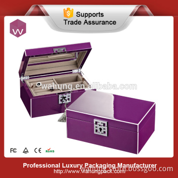 Luxury Glossy Packaging Wooden Jewelry Box/jewelry storage packaging